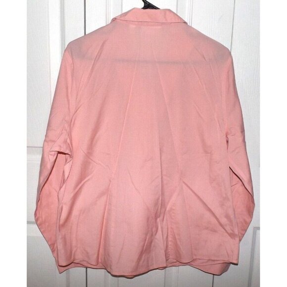 Chico's L No-Iron Pink Long Sleeve Button Up Shirt - Picture 3 of 3